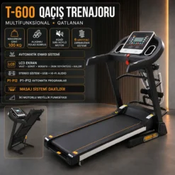 Sport T600 Qaçış Trenajoru (Multifunctional Foldable Motorized Treadmill)