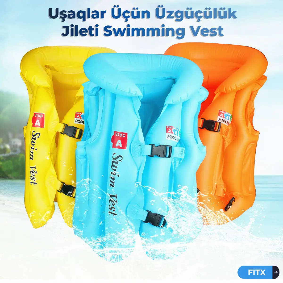 Uşaqlar Üçün Üzgüçülük Jileti Swimming Vest - Fitx.az