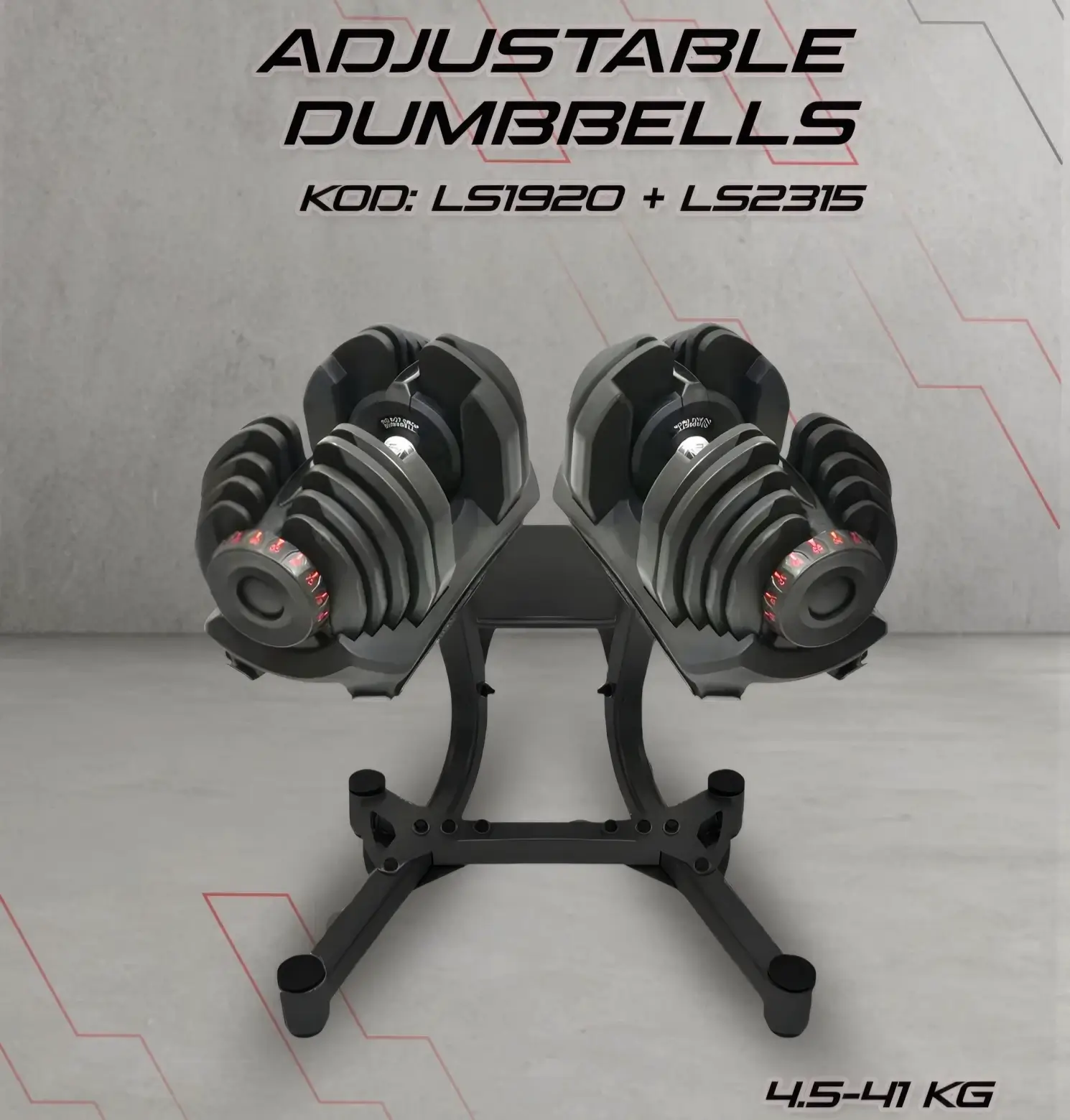 Live Up LS1920 Adjustable Dumbbell Rack Set Qantel Dəsti