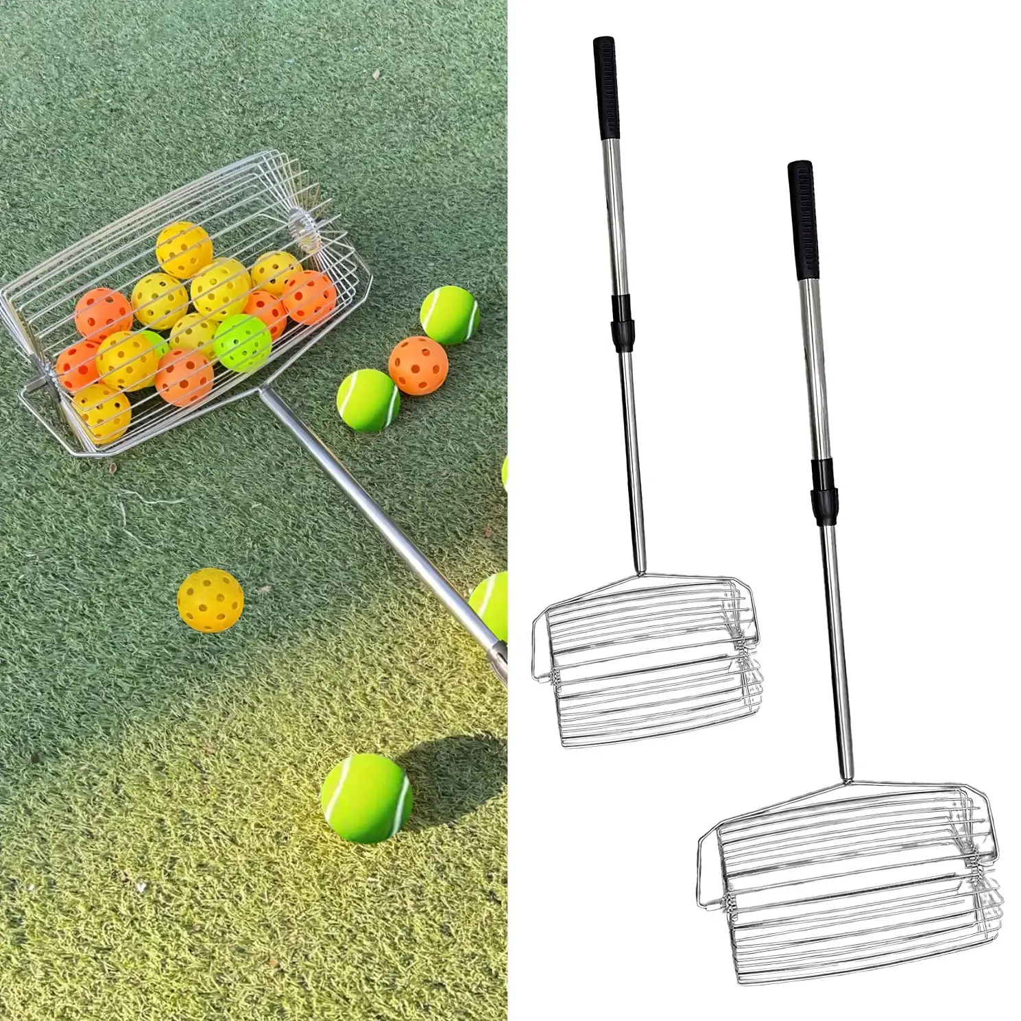 Odea Tennis Ball Collector Roller Sturdy Adjustable Pickleball Picker - Image 3