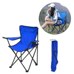 Blue Foldable Chair Kempinq Üçün Yığılan Stul