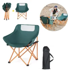 Green Foldable Chair Kempinq Üçün Yığılan Stul