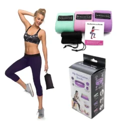 Hip Foot and Thigh Exercise Resistance Bands Non-slip Fabric Foot Bands