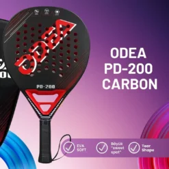 ODEA PD-200 Carbon Padel Tennis Racket Red
