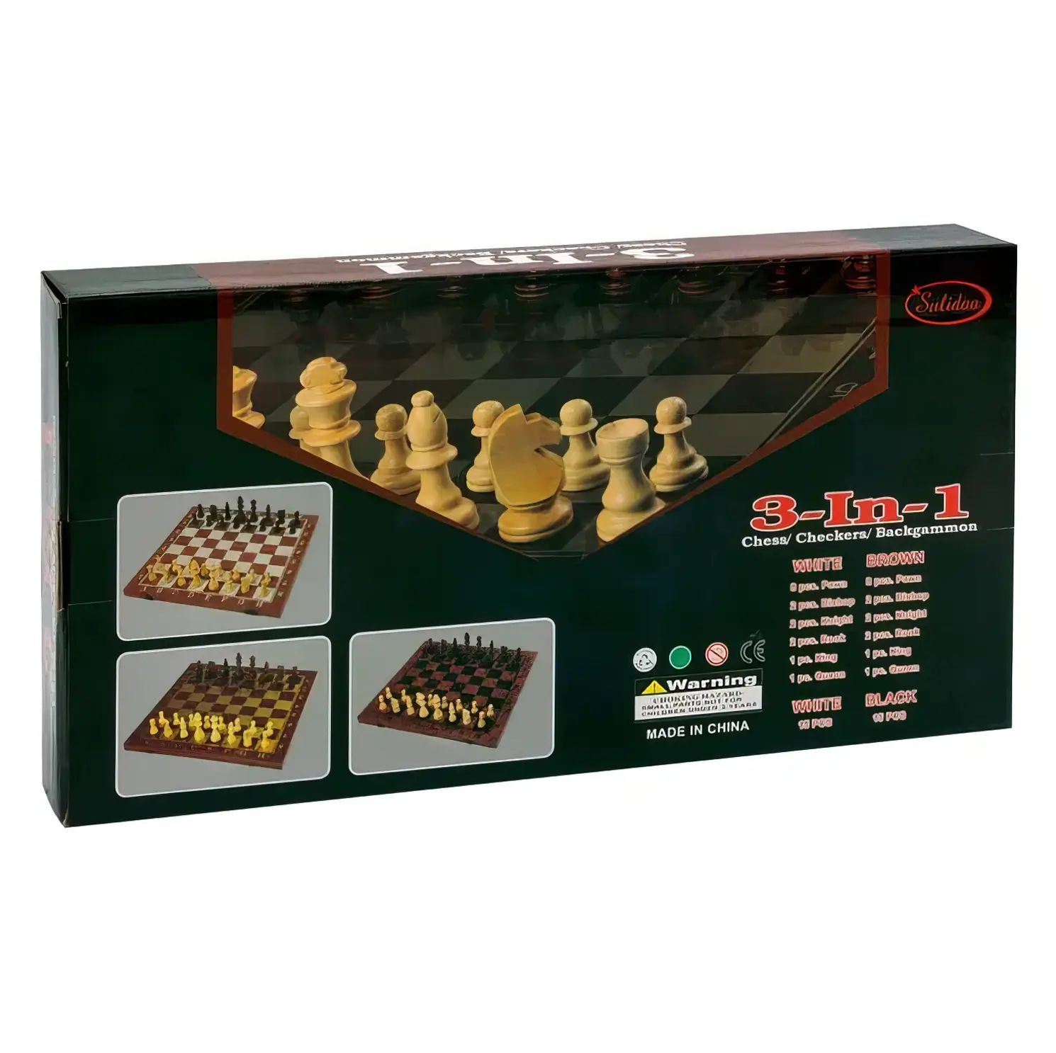 3 in 1 Chess Set Şahmat Nərd Şaşki Dəsti 50 Sm - Image 5