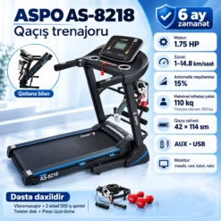 ASPO AS-8218 Treadmill Qaçış Trenajoru (Беговой)