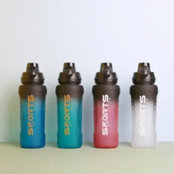 XIKEXI 800 ml Portable Gradient Frosted Plastic Sports Water Cup Su Qabı