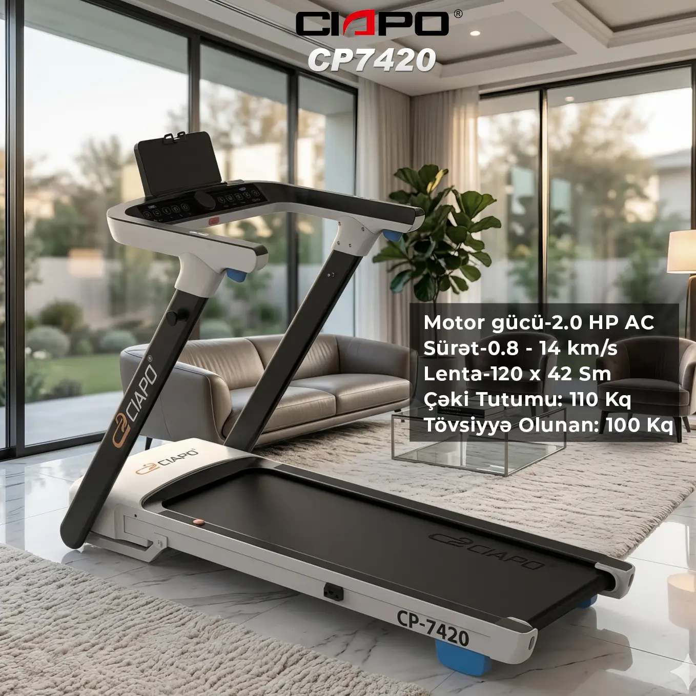 Ciapo CP7420 Treadmill Qaçış Trenajoru (Беговой)
