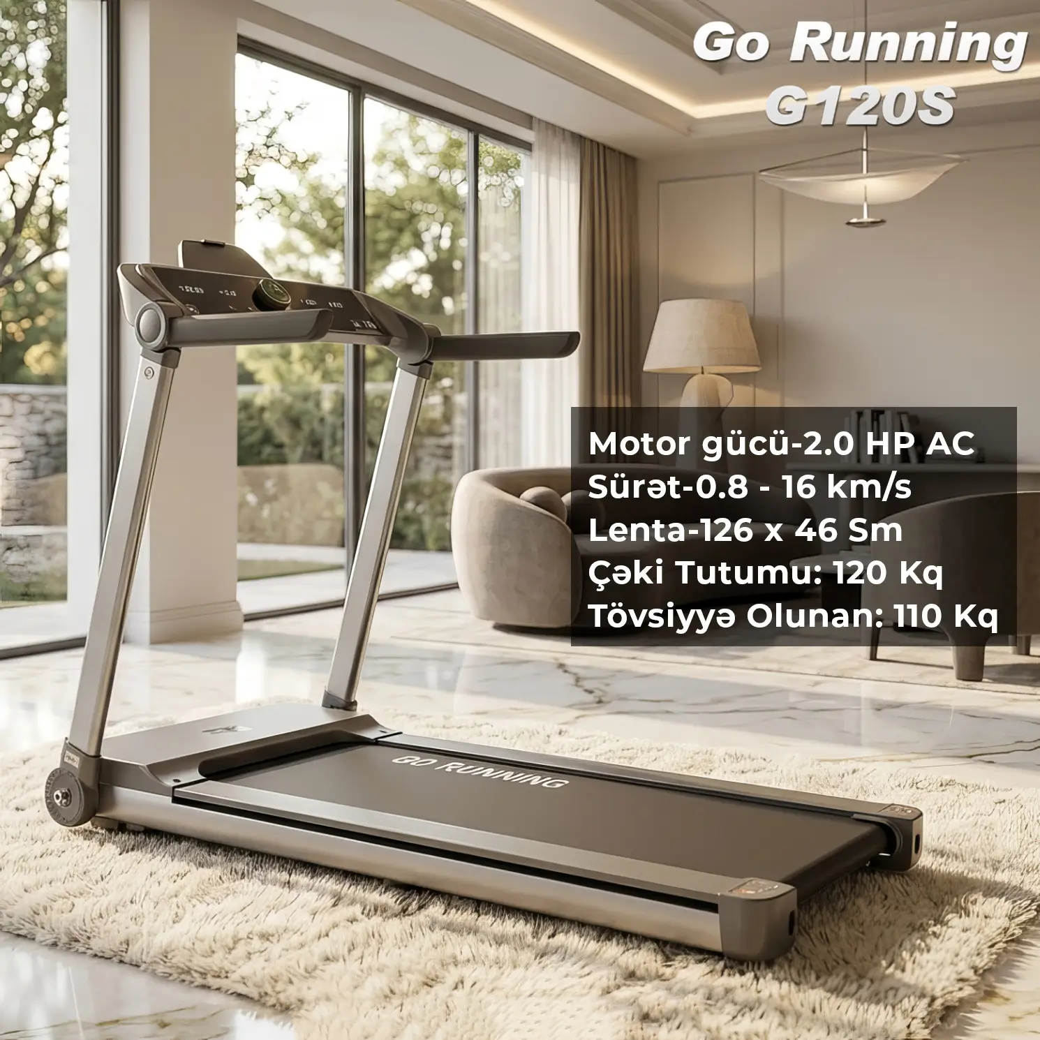 Go Running G120S Treadmill Qaçış Trenajoru (Беговой)