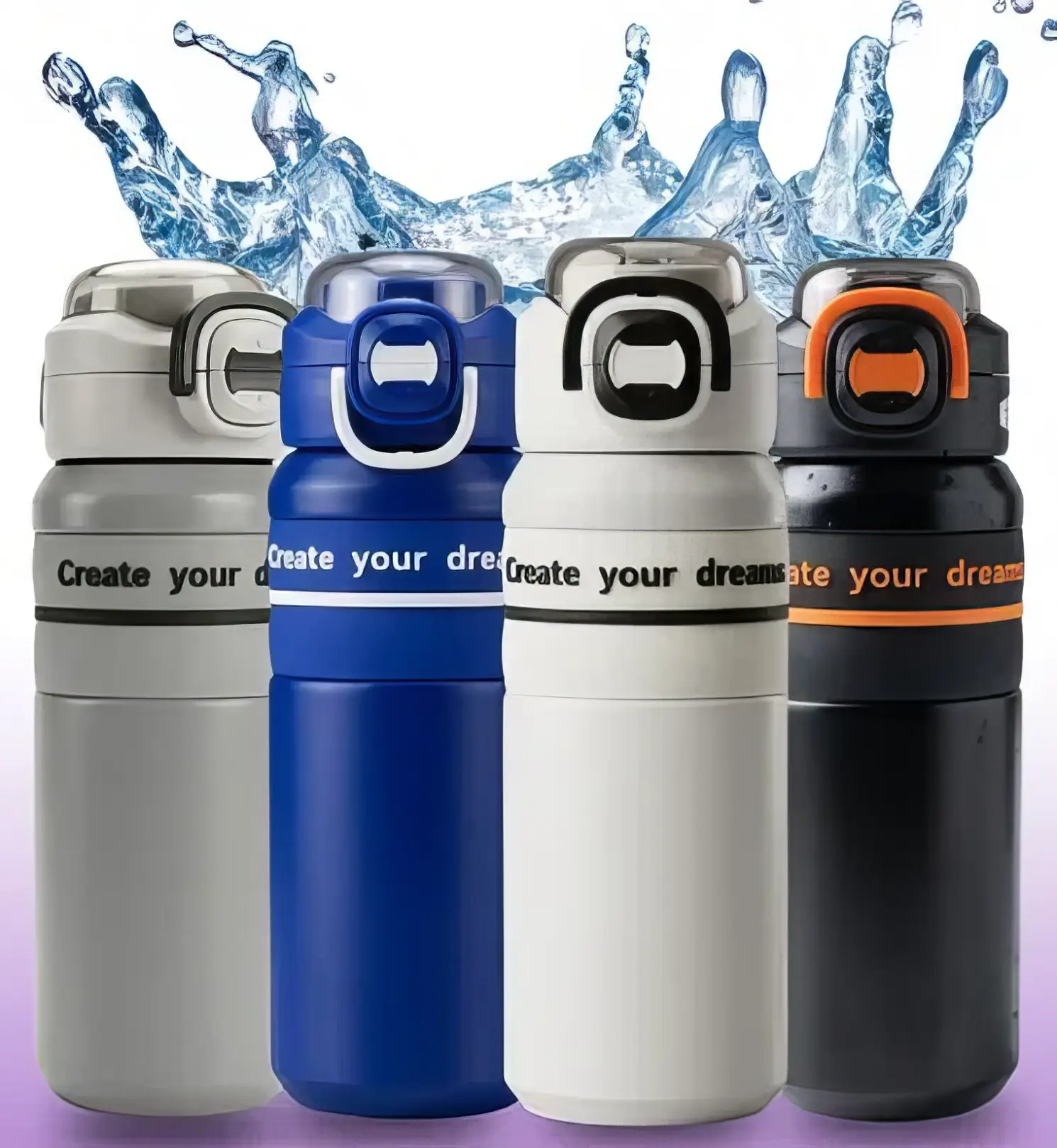 Create Your Dreams Water Bottle Metal Su Qabı