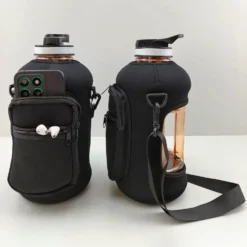 Half Gallon 2.5 Water Bottle Carrier With Strap and Cellphone Holder Water Bottle Sleeve Cover Su Qabı