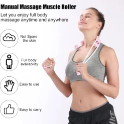 Pull Back Strip Massager Manual Back Massage Roller Masaj Aləti
