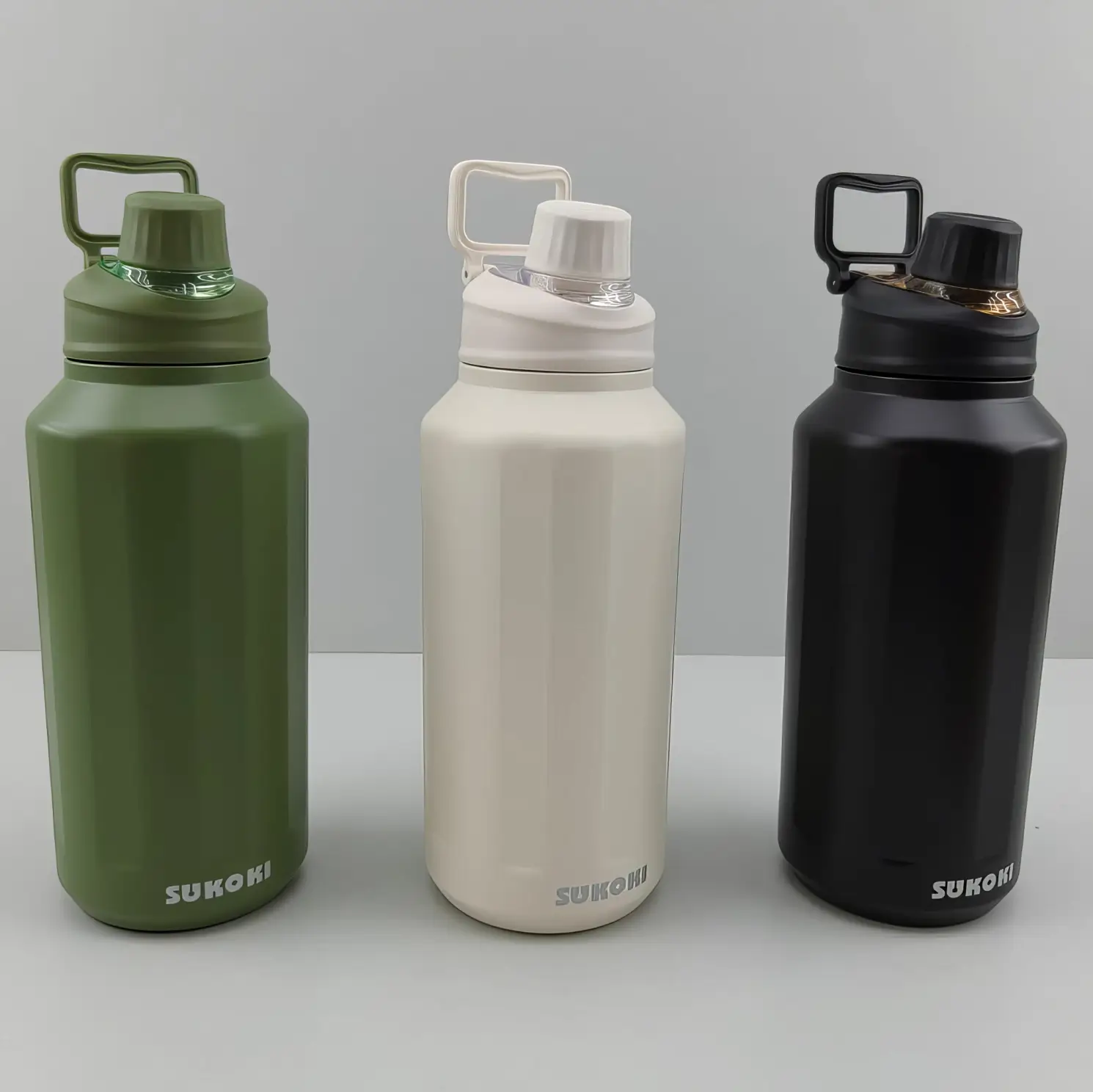 SUKOKI Sport Water Bottle Hiking Tumbler Metal Su Qabı - Image 2