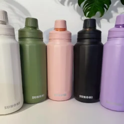 SUKOKI Sport Water Bottle Hiking Tumbler Metal Su Qabı