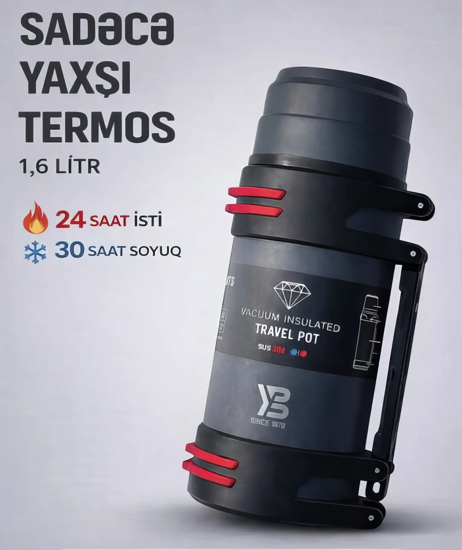 Vacuum İnsulated Travel Pot Termos - Image 7