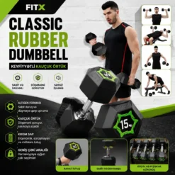 Classic Rubber Dumbbell Klassik Qantel