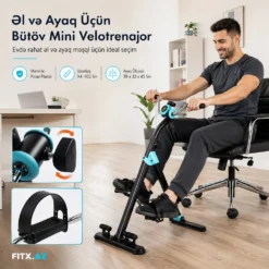 Pedal Exerciser Adjustable Fit Arm Leg Exercise Peddler Mini Velotrenajor Əl və Ayaq Üçün Bütöv Mini Velotrenajor