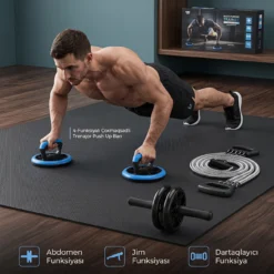 4 Funksiyalı Jim Tutacağı Multi-Purpose Trainer Push Up Bar