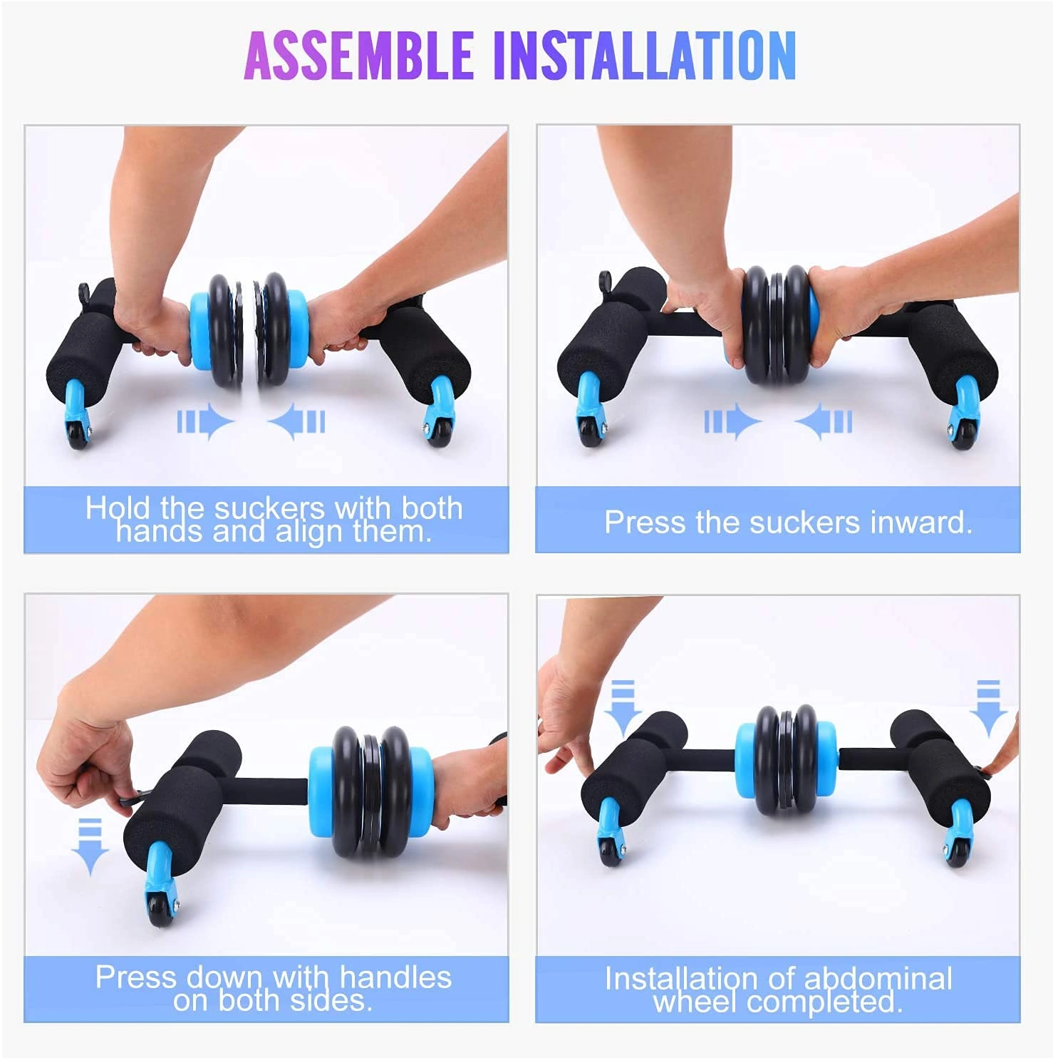Abhsant Fitness Sit-up Aid - Multifunctional Abdominal Muscle Wheel Push-up Stand - Image 5