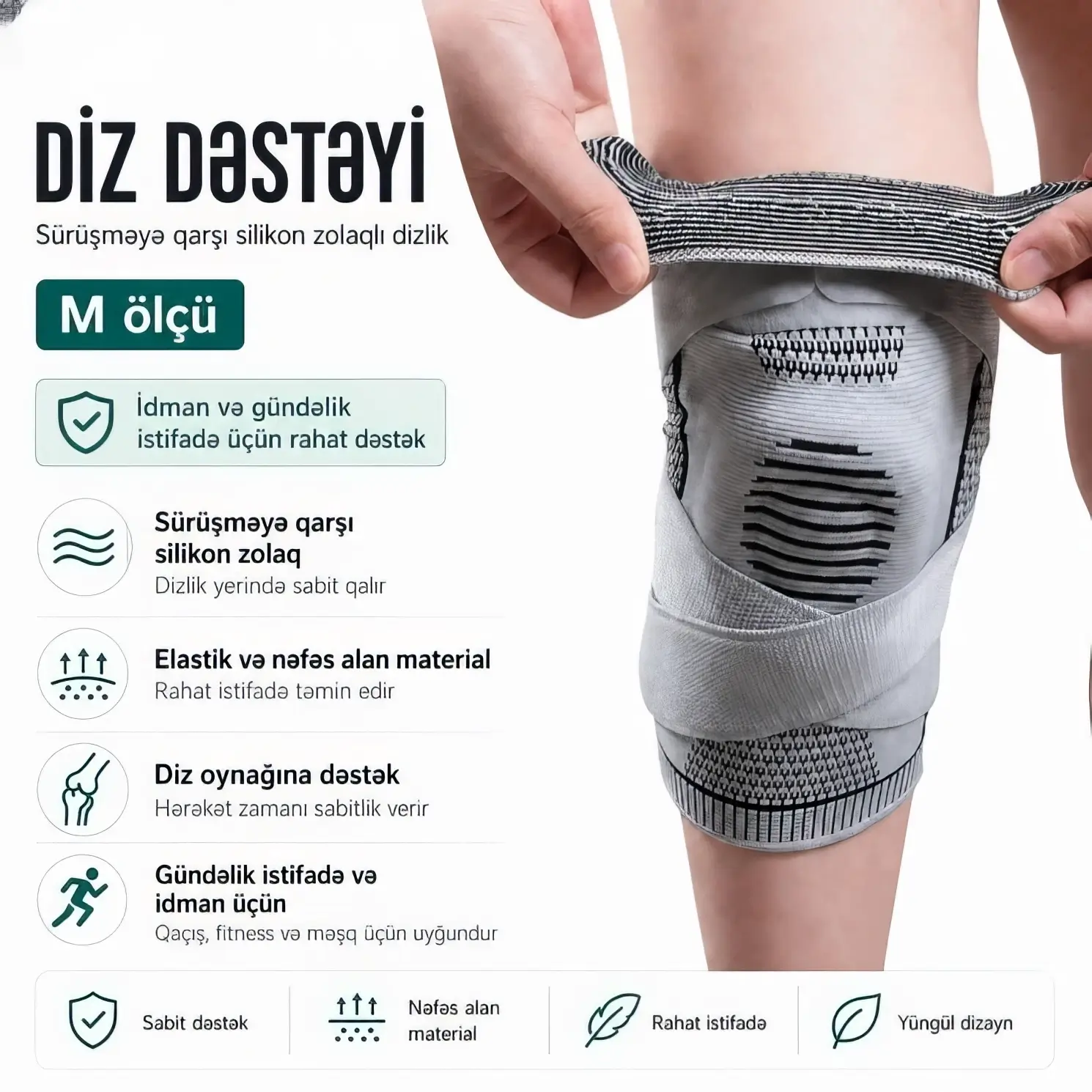 Active Life 2.0 Compression Knee Brace Knee Stabilisation Dizlik