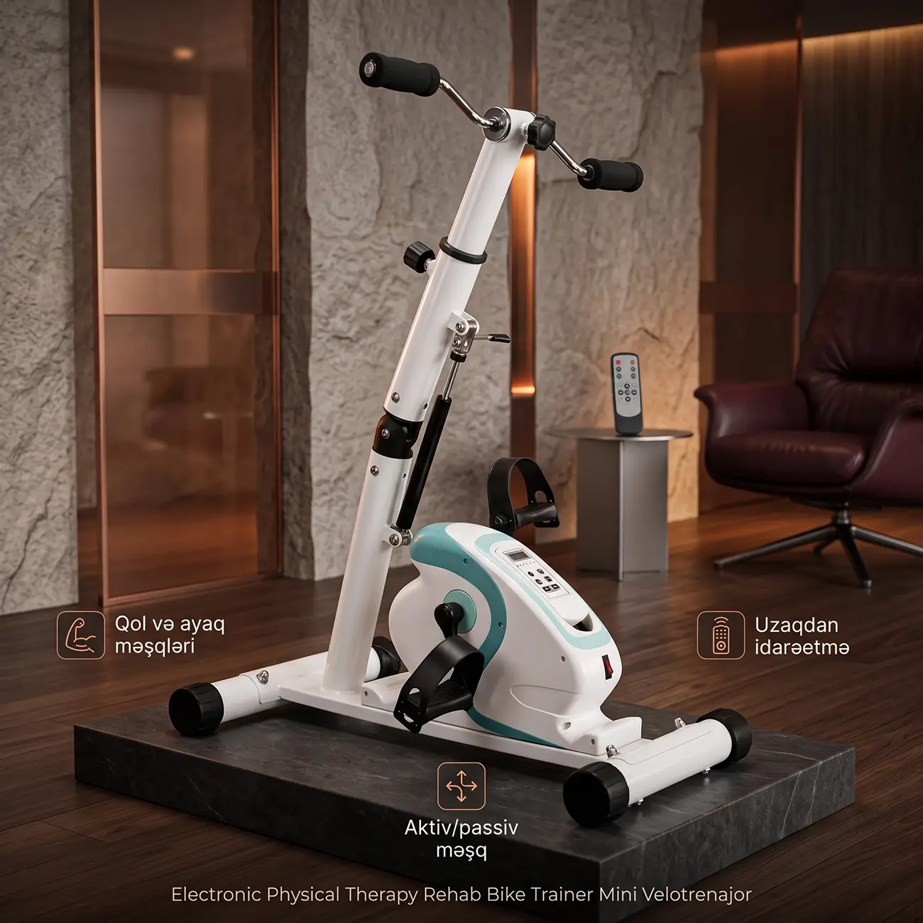 Electronic Physical Therapy Rehab Bike Trainer Exerciser Cycle Arm Leg Pedal Exerciser Bike Health Mini Velotrenajor