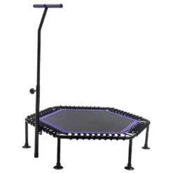 Fitness Trampoline with Adjustable Handle Exercise Bouncer