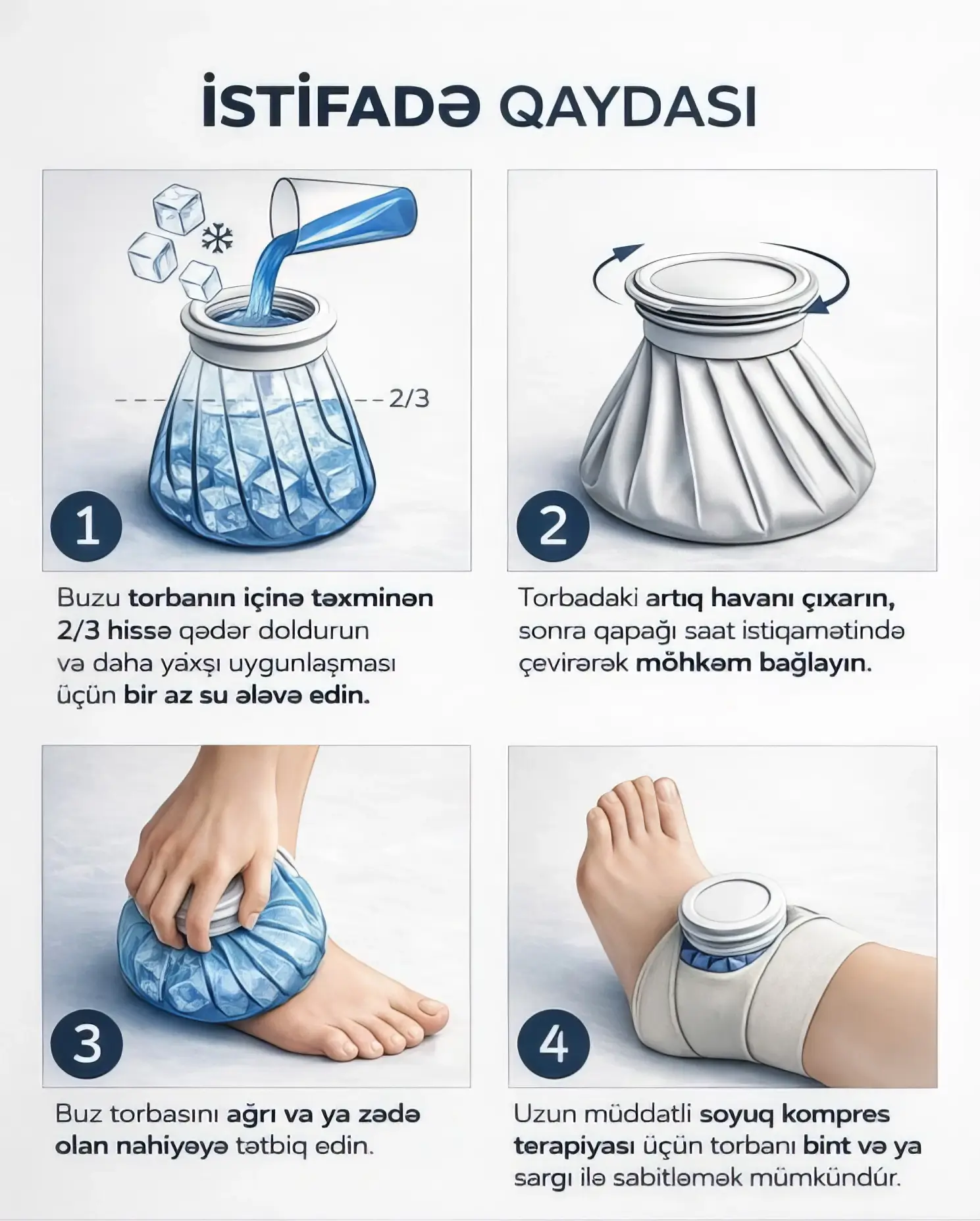 Ice Hot Packs for Injuries Reusable Isti və Soyuq Kompressiya Torbası - Image 2
