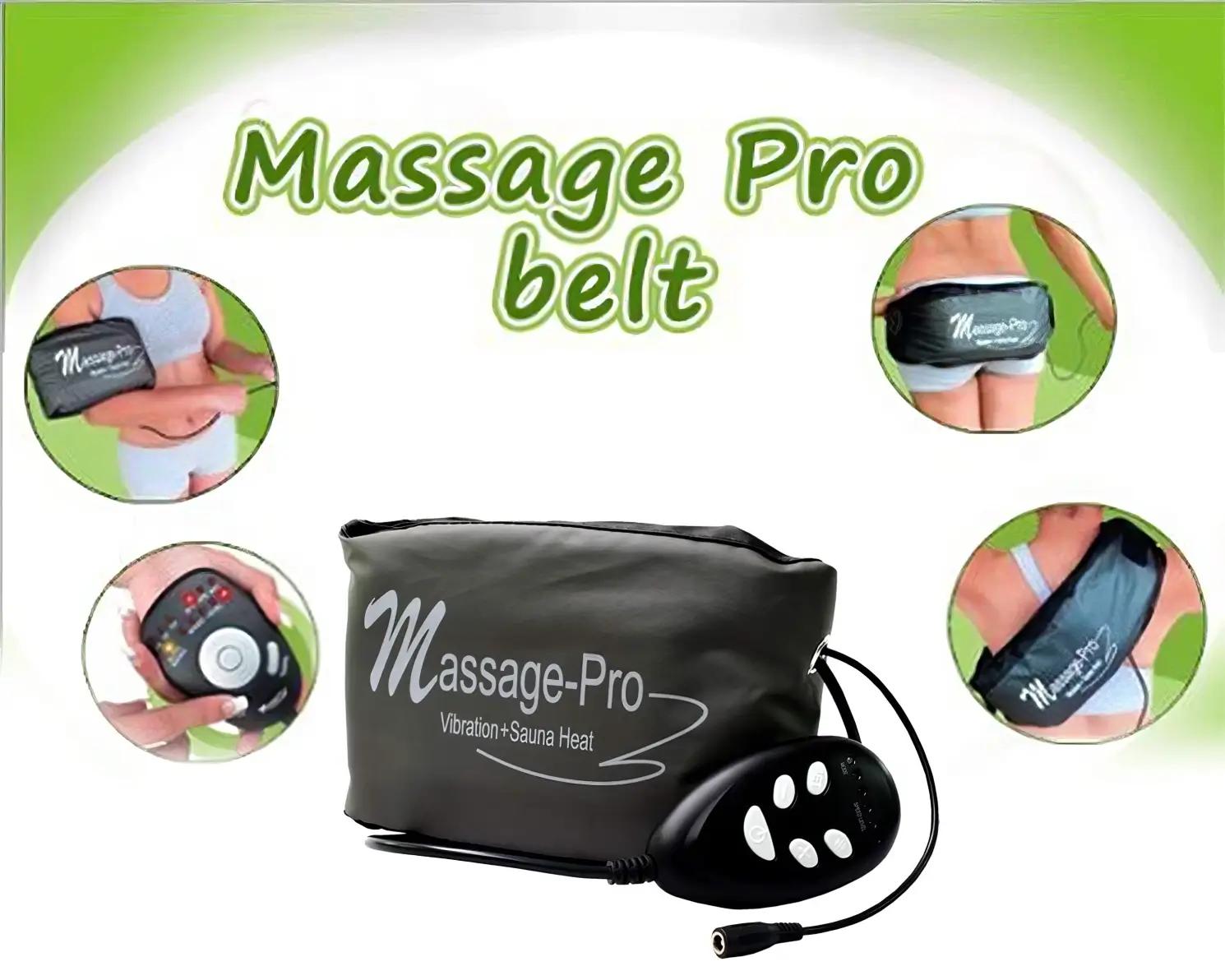 Massage Pro Slimming Belt With 5 Speed Vibration & Sauna Heat Weight Loss Body Wrap - Image 4
