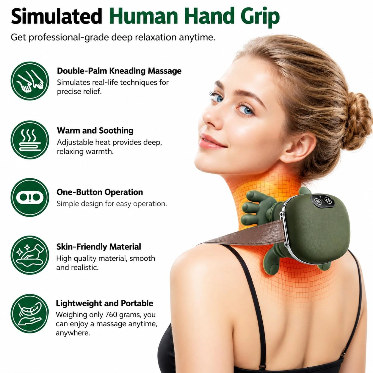 Turtle Shaped Neck & Shoulder Bionic Heated Massager Masaj Aləti - Image 6