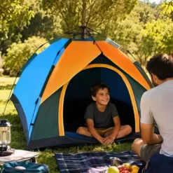 Colorfull Automatic 6 Person Tent 6 Nəfərlik Kamp Çadırı
