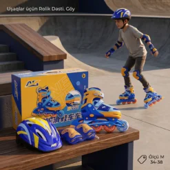 Inline Skate Roller Blade Rolik Uşaqlar Üçün Blue