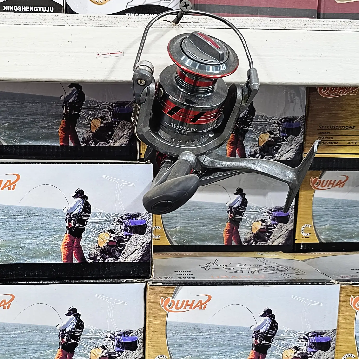 Quha Fishing Reel Red Gray Tilov Çarxı - Image 2