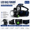 1,000 Lumen LED Headlamp Flashlight Rechargeable Pivoting Focus Beam Fənər