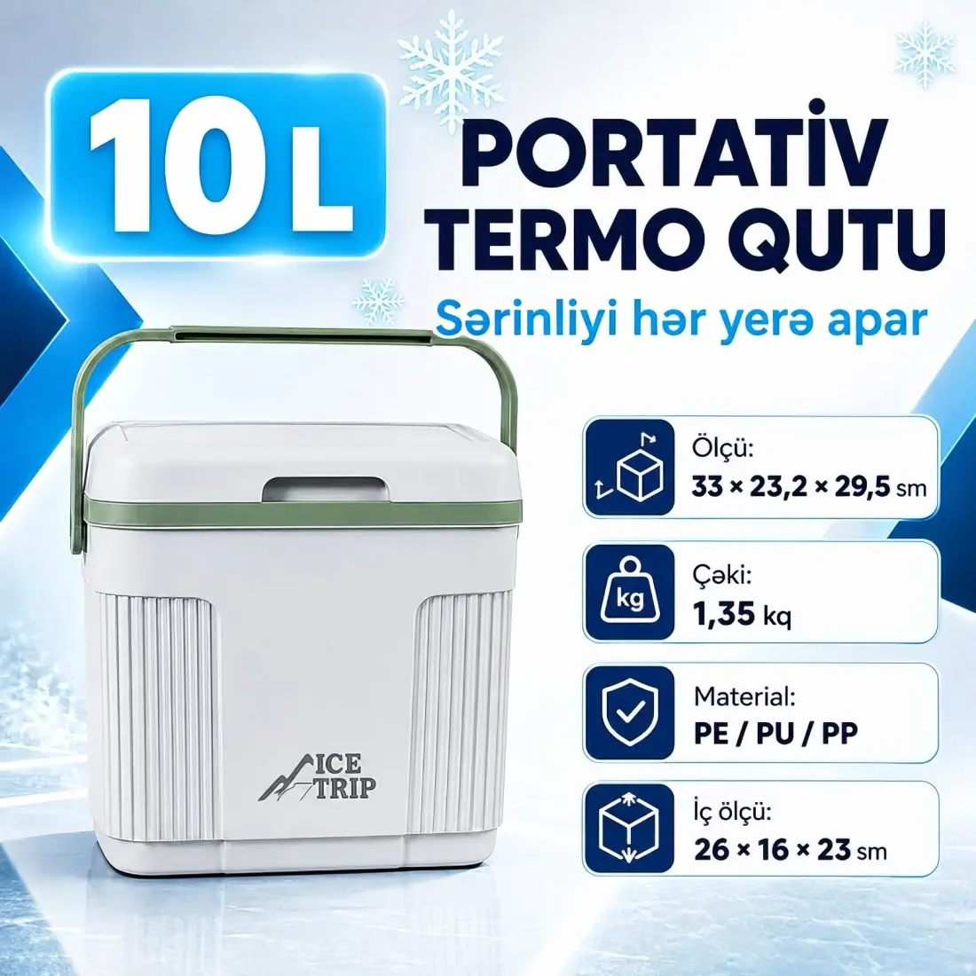 10L Portable Termo Box Qutu