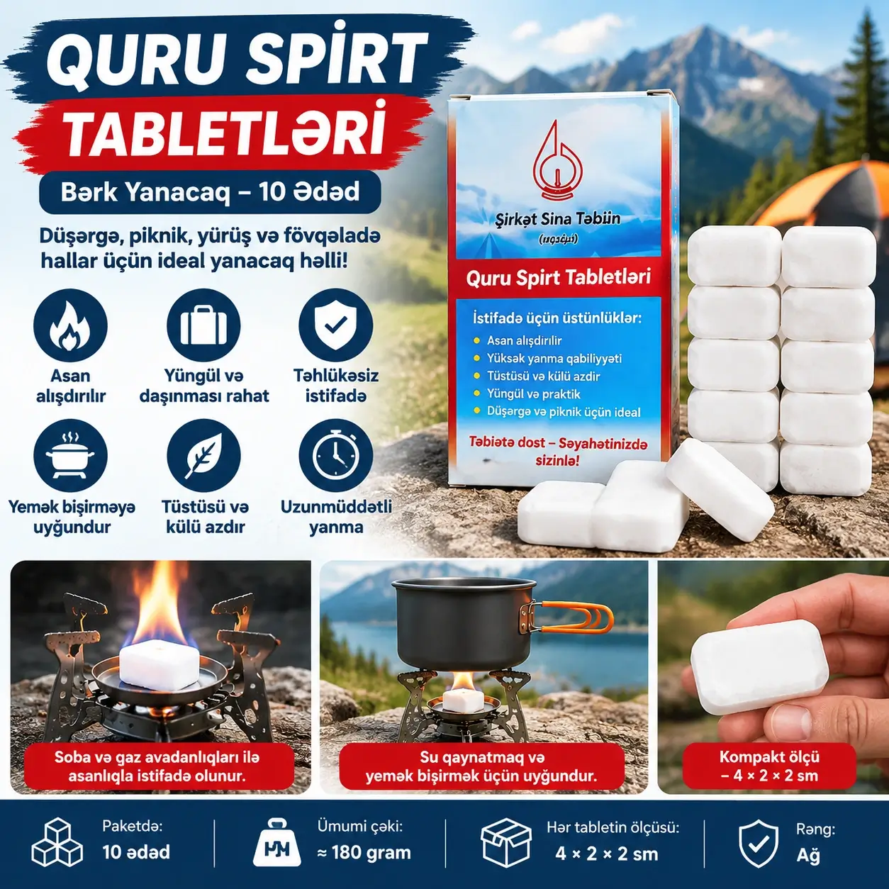 Alcohol Burning Tablet Quru Spirt
