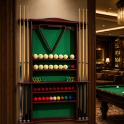 Billiard Cue Holder Clock and Counter Bilyard Lövhəsi A