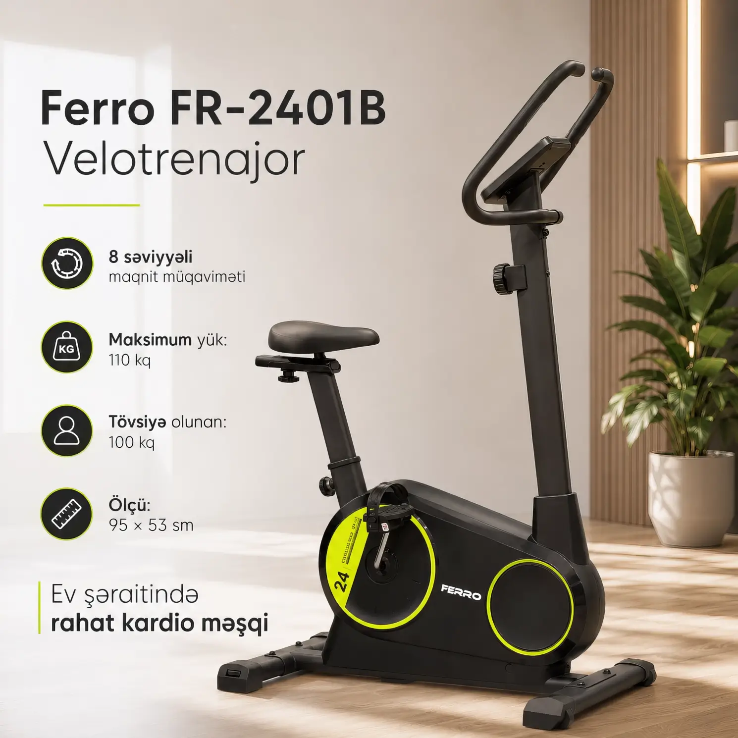 Ferro FR-2401B Exercise Bike Velotrenajor