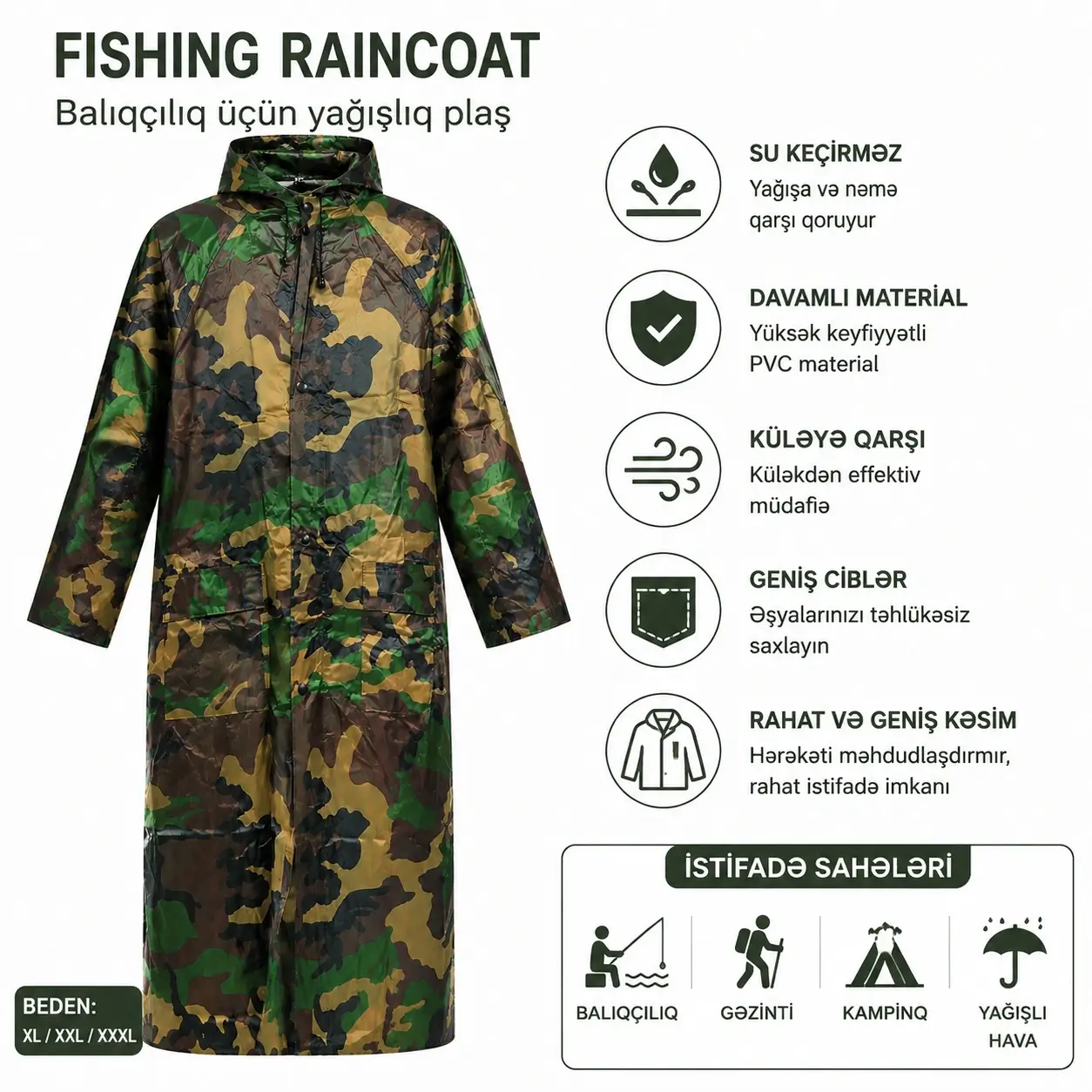 Fishing Raincoat Yağmurluq
