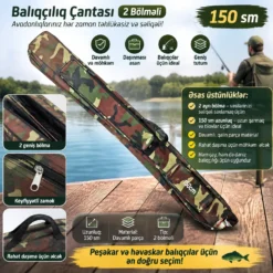 Fishing Bag 2-compartments Balıqçılıq Çantası 2 bölməli 150 sm