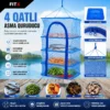 Foldable 4 Layers Drying Net Hanging 4 Mərtəbəli Qatlana Bilən Asma Qurutma Toru