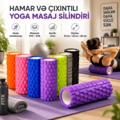 Hamar və Çıxıntılı Yoga Masaj Silindiri (Foam Roller)