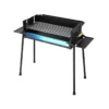 Large Charcoal BBQ Grill With Offset Smoker - Portable and Adjustable - Image 4