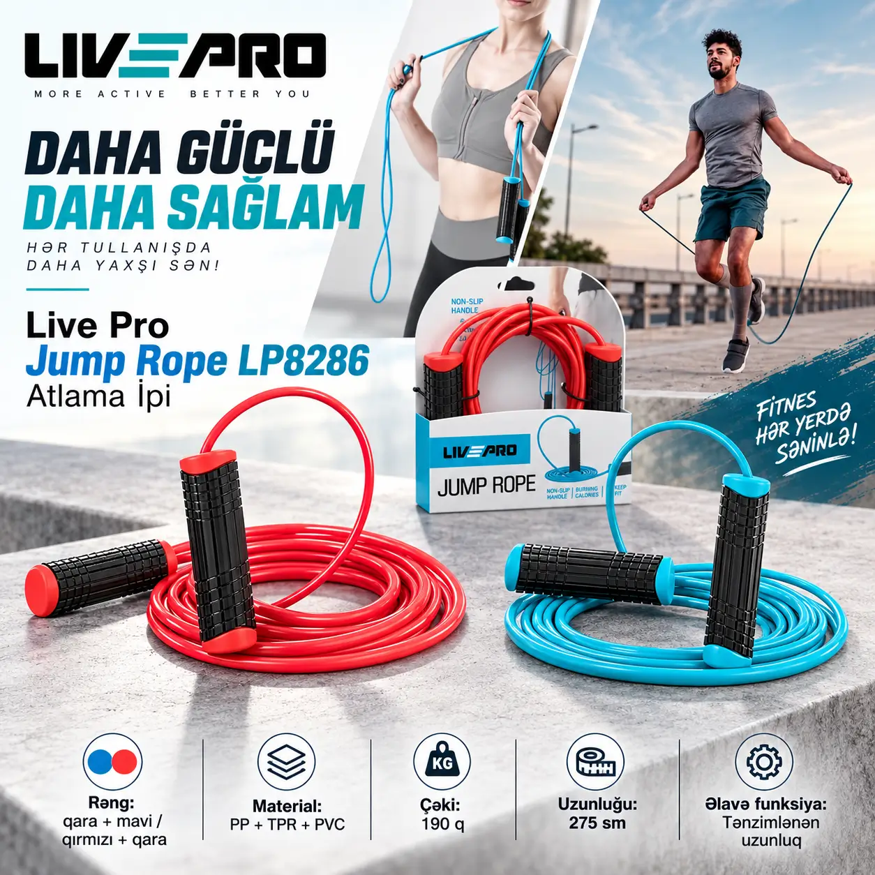 Live Pro Jump Rope LP8286 Atlama İpi
