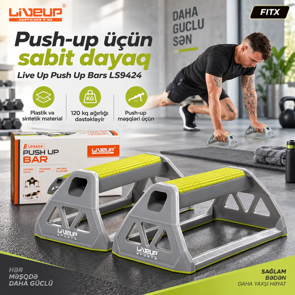 Live Up Push Up Bars LS9424
