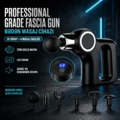 Professional Grade Massage Gun with 6 Massage Heads 30 Speeds Masaj Aləti