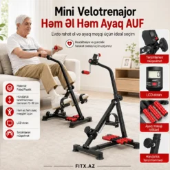 Mini Exercise Bike Mini Velotrenajor Həm Əl Həm Ayaq AUF