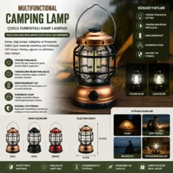 Multifunctional Camping Lamp Kamp Üçün Lampa