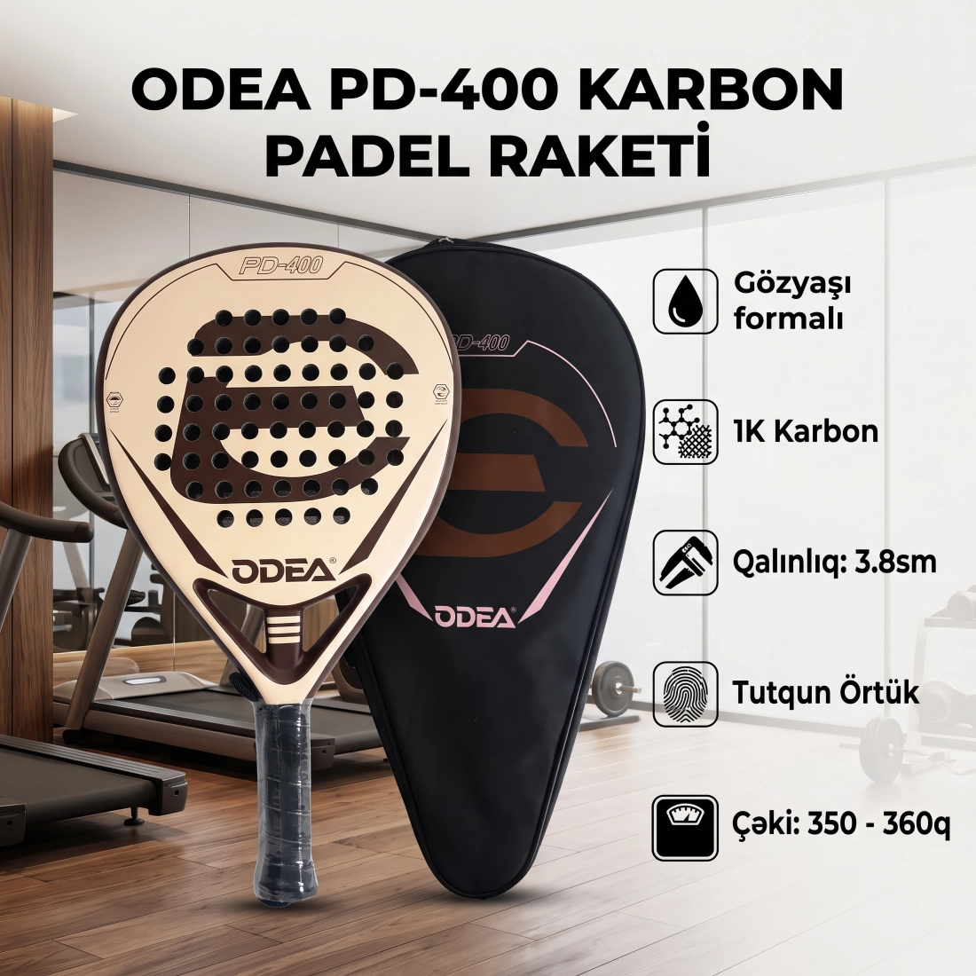 Odea PD-400 Karbon Padel Raketi