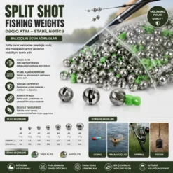 Split Shot Fishing Weights Ağırlıq Qruz