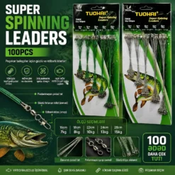 Super Spinning Leaders 100pcs Balıqçılıq Üçün